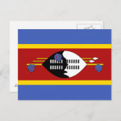 Eswatini Flag Briefkaart (Voorkant / Achterkant)