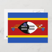 Eswatini Flag Briefkaart (Voorkant / Achterkant)