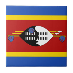 Eswatini Flag Ceramic Tegel Tegeltje