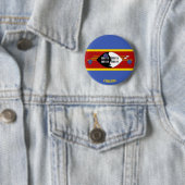 Eswatini Flag Charming Patriotic Ronde Button 5,7 Cm (In situ)