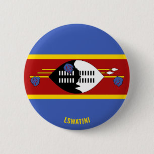 Eswatini Flag Charming Patriotic Ronde Button 5,7 Cm
