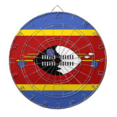 Eswatini flag Dartboard Dartbord (Voorkant)
