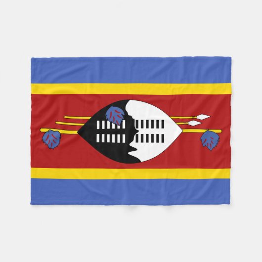 Eswatini Flag Fleece Deken (Voorkant (Horizontaal))