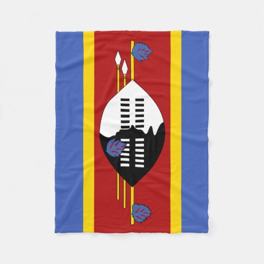 Eswatini Flag Fleece Deken (Voorkant)