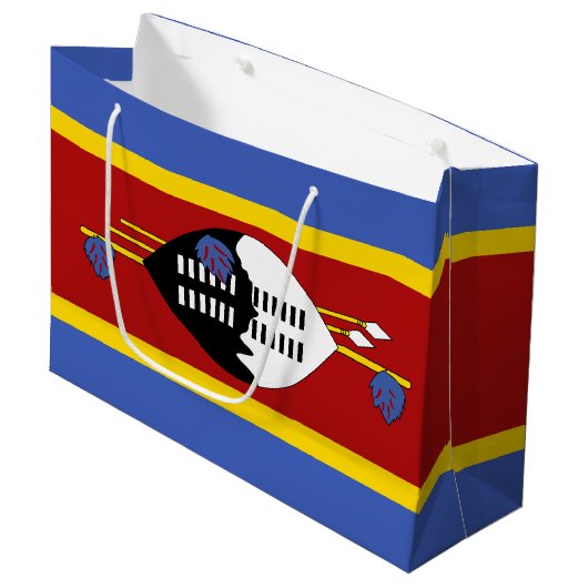 Eswatini Flag Groot Cadeauzakje (Voorkant Gekanteld)