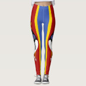 Eswatini Flag Leggings (Voorkant)