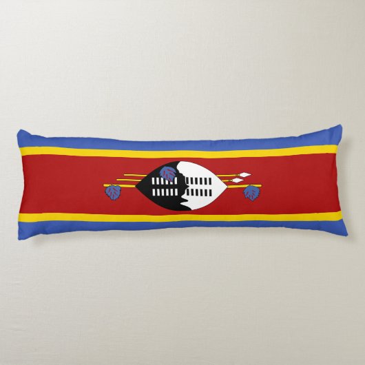 Eswatini Flag Lichaamskussen (Achterkant)