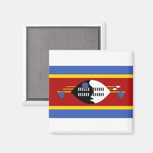 Eswatini Flag Magneet (Voorkant / Achterkant)