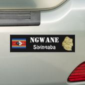 Eswatini Flag + Map Bumpersticker (Op auto)