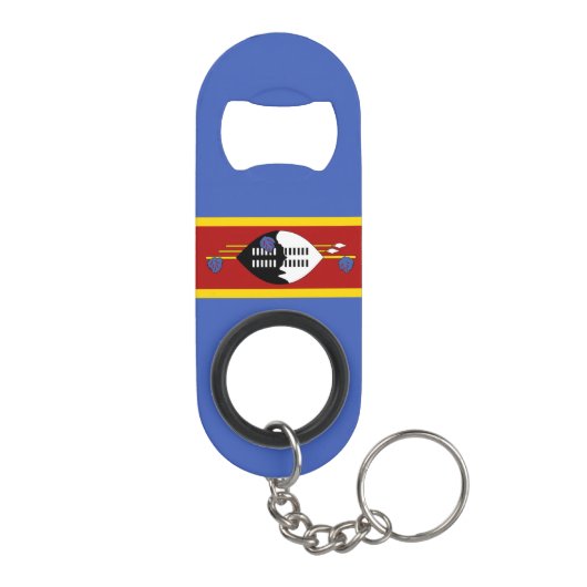 Eswatini Flag Mini Flessenopener (Achterkant)
