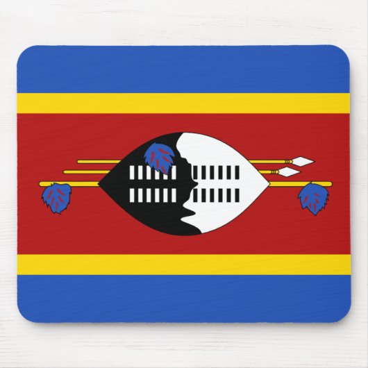 Eswatini Flag Mousepad Muismat (Voorkant)