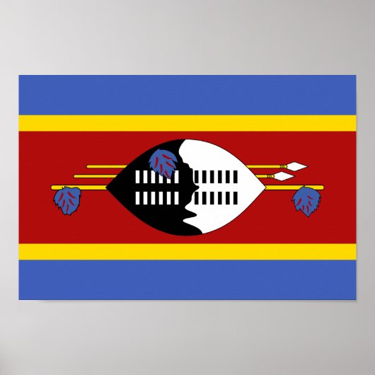 Eswatini Flag Poster (Voorkant)
