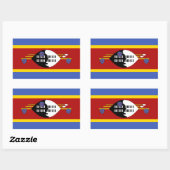 Eswatini Flag Rechthoekige Sticker (Vel)