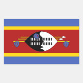Eswatini Flag Rechthoekige Sticker (Voorkant)