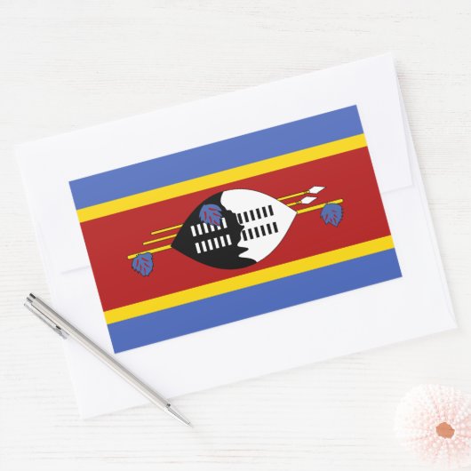 Eswatini Flag Rechthoekige Sticker (Envelop)