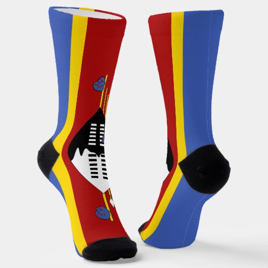 Eswatini Flag Sokken (Gebogen)