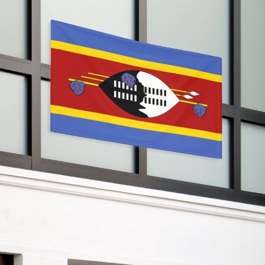 Eswatini Flag Spandoek (Buitenkant Gebouw)