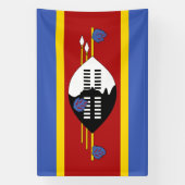 Eswatini Flag Spandoek (Verticaal)