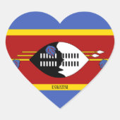 Eswatini Flag Splendid Patriotic Hart Sticker (Voorkant)