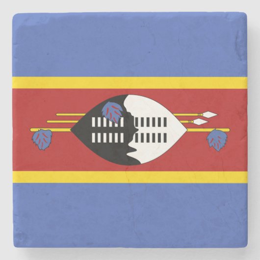 Eswatini Flag Stenen Onderzetter (Voorkant)