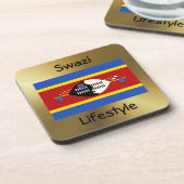 Eswatini Flag+Text Onderzetter (Linkerzijde)