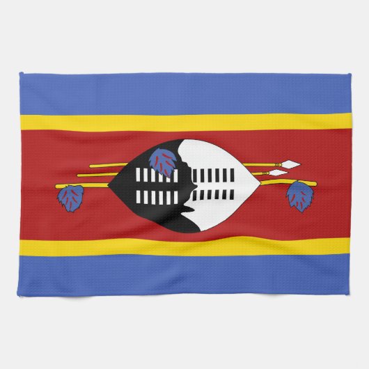Eswatini Flag Theedoek (Horizontaal)