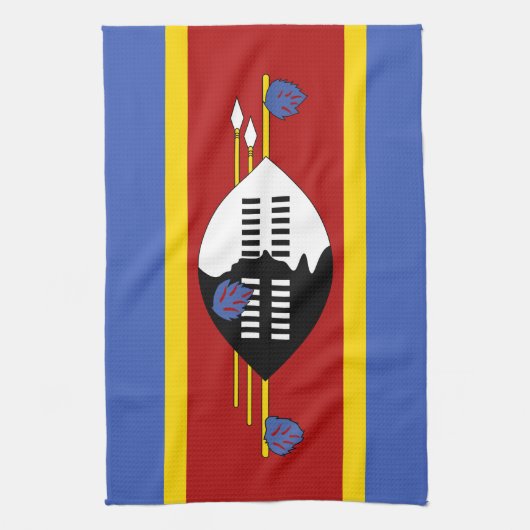 Eswatini Flag Theedoek (Verticaal)