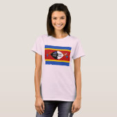 Eswatini Flag x Map T-Shirt (Voorkant volledig)