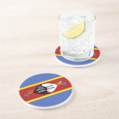 Eswatini Flag Zandsteen Onderzetter (Zijkant)