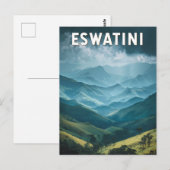 Eswatini Illustration Travel Art Vintage Briefkaart (Voorkant / Achterkant)