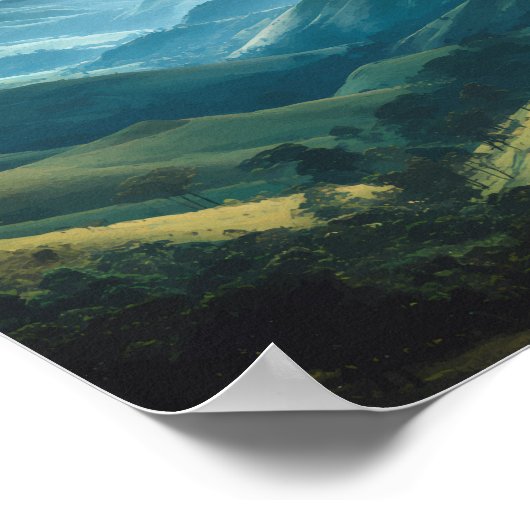 Eswatini Illustration Travel Art Vintage Poster (Hoek)