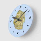 Eswatini Map Clock Ronde Klok (Hoek)