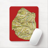 Eswatini Map Mousepad Muismat (Met muis)