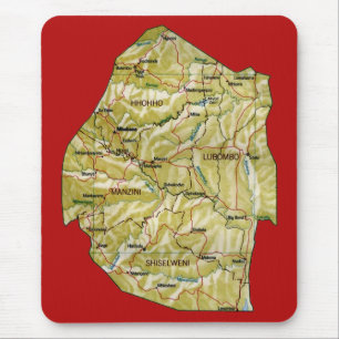 Eswatini Map Mousepad Muismat