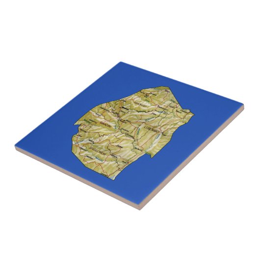Eswatini Map Tile Tegeltje (Zijkant)