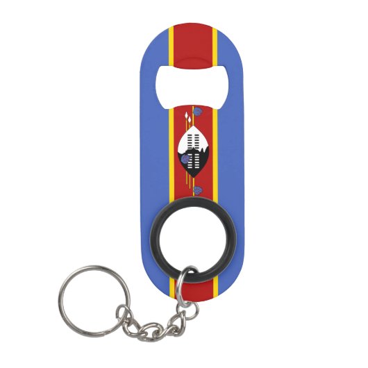 Eswatini National Pride Patriotic Mini Flessenopener (Voorkant)