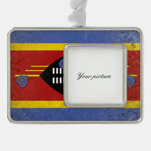 eSwatini Verzilverd Omlijst Ornament (Voorkant)