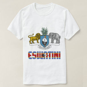 eswatini - vlag en wapenschild t-shirt