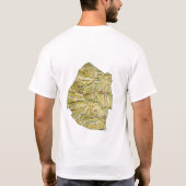 Eswatini Vlag + Kaart + Tekst T-shirt (Achterkant)