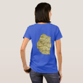 Eswatini Vlag + Landkaart T-Shirt (Achterkant volledig)