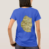 Eswatini Vlag + Landkaart T-Shirt (Achterkant)