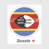 Eswatini Vlag Ronde Sticker (Vel)