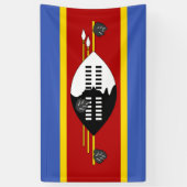Eswatini vlag spandoek (Verticaal)
