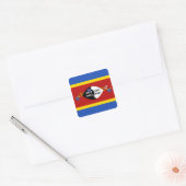 Eswatini Vlagsticker Vierkante Sticker (Envelop)
