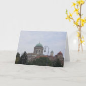 Esztergom Hongarije Birthday card Kaart (Gele Bloem)