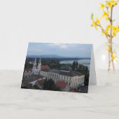 Esztergom Hongarije Birthday card Kaart (Gele Bloem)