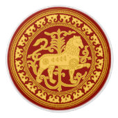 Esztergom Lion keramische knop (Voorkant)