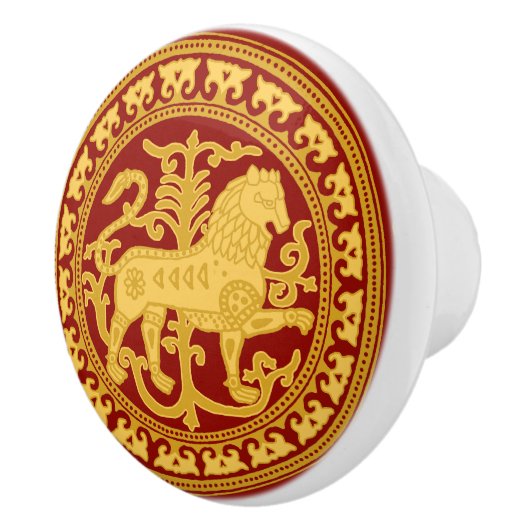 Esztergom Lion keramische knop (Rechts)