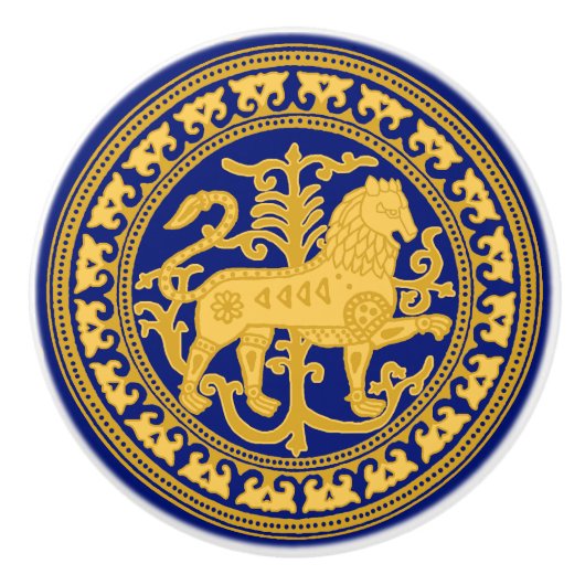 Esztergom Lion keramische knop (Voorkant)