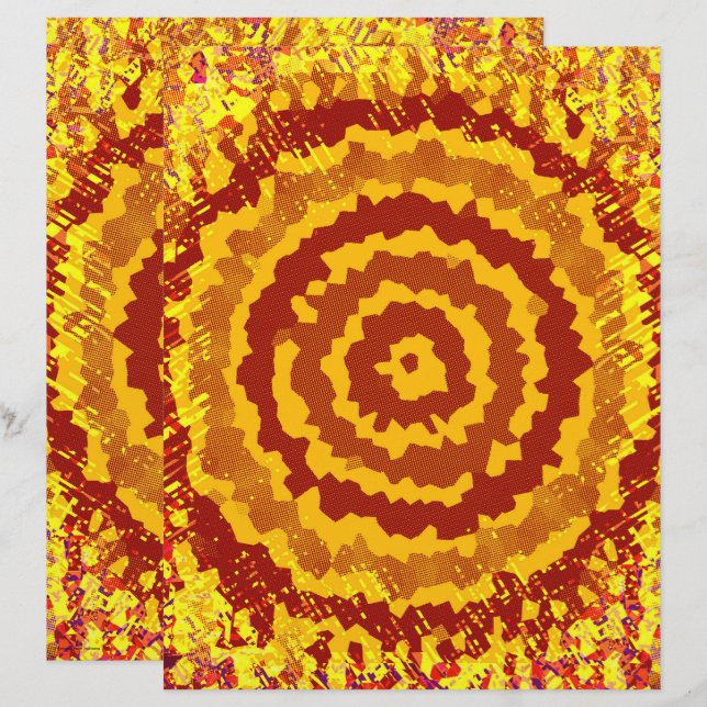 ET Abstracte Bloem Schrapboek Pagina 2-zijdige Pag (Voorkant / Achterkant)